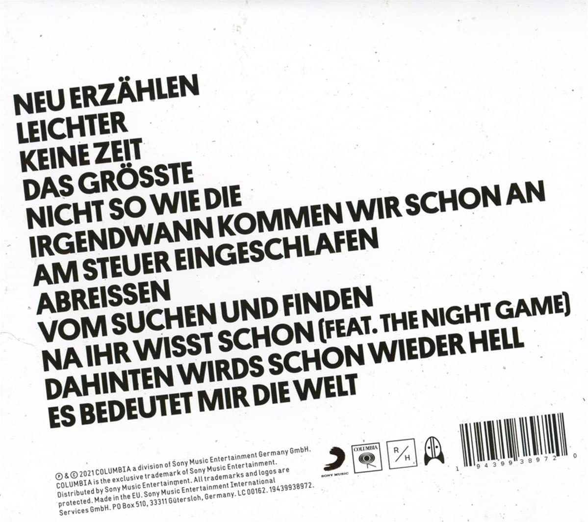 Text auf einem Blatt Papier mit deutschen Wörtern, Titeln und Symbolen.