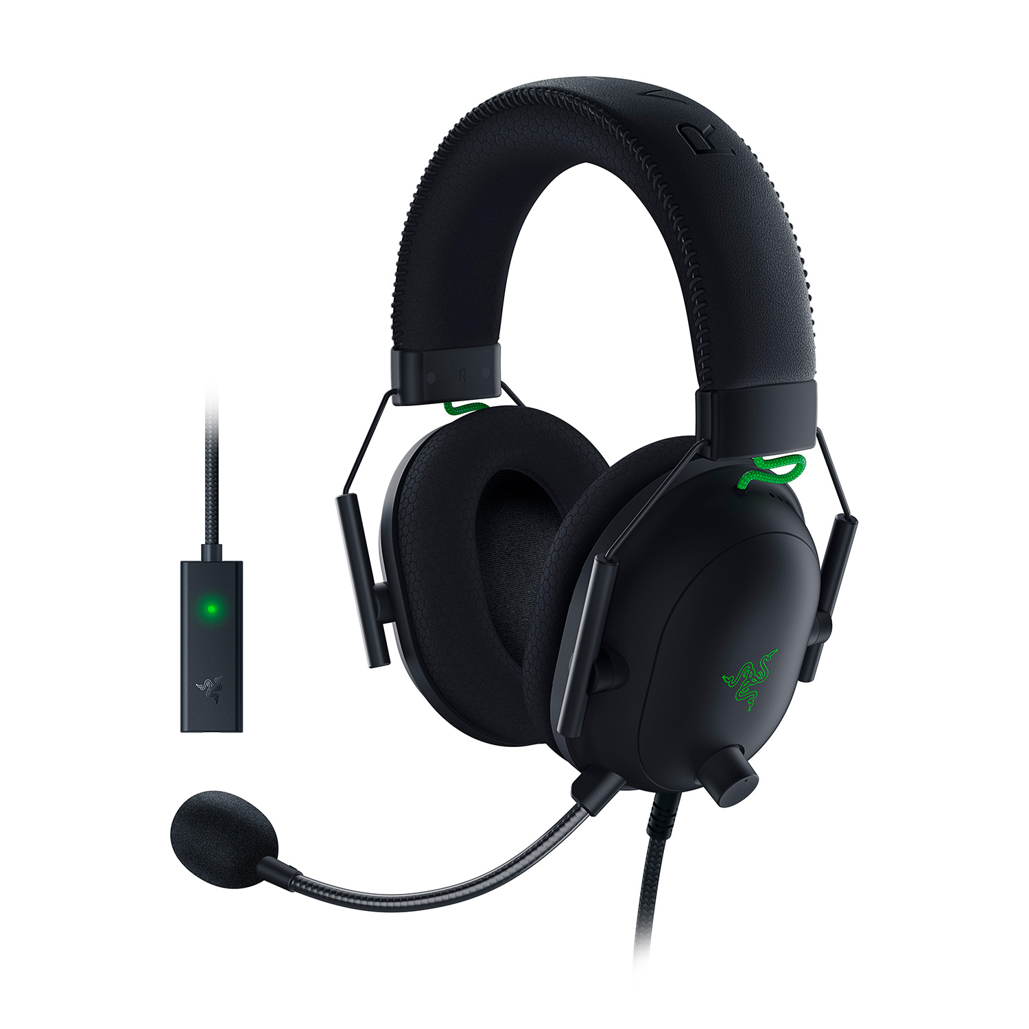 Razer Blackshark V2 + USB Cuffie Gaming, Nero