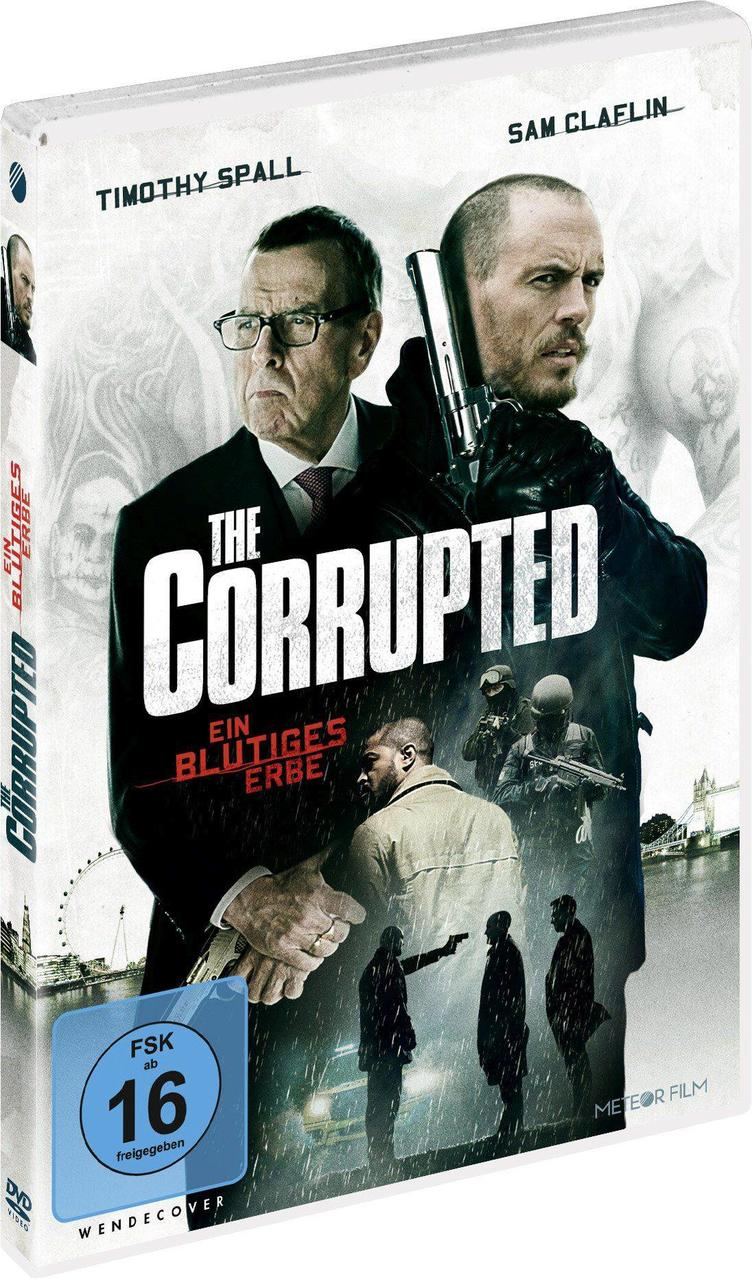 DVD-Hülle für den Film 'The Corrupted', mit Timothy Spall und Sam Claflin.