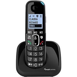 AMPLICOMMS BigTel 1500 - Téléphone sans fil (Noir)