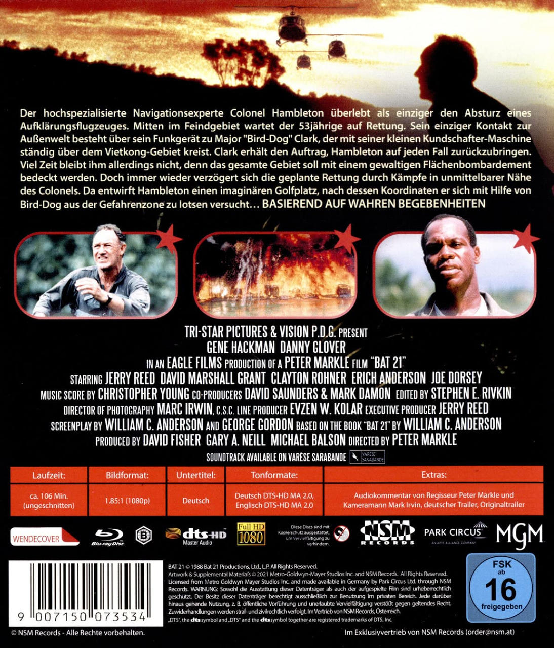 Filmposter. Text auf Deutsch. Zwei Männer sind in der Szene.