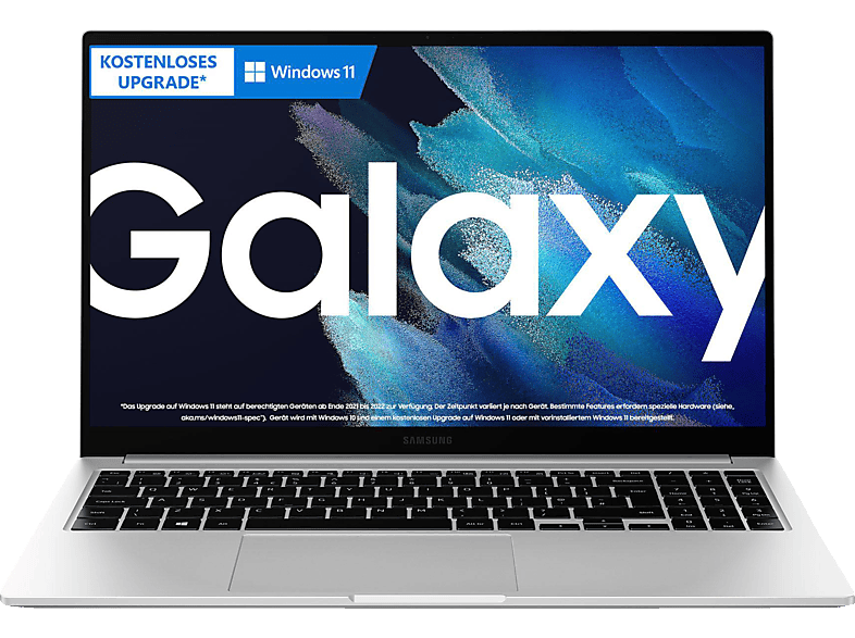 SAMSUNG GALAXY Display, Notebook, BOOK, Zoll Graphics, Mystic RAM, SSD, UHD 256 i3-1115G4 mit 15,6 GB Intel®, 8 Prozessor, GB Silver Intel®