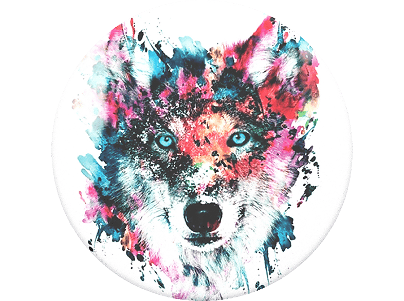 Handyhalterung, Wolf POPSOCKETS Mehrfarbig PopGrip