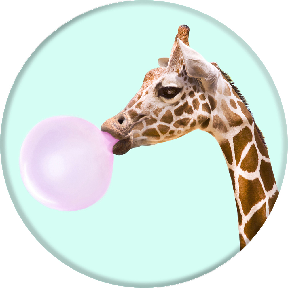PopGrip POPSOCKETS Giraffe Handyhalterung, Bubblegum Mehrfarbig