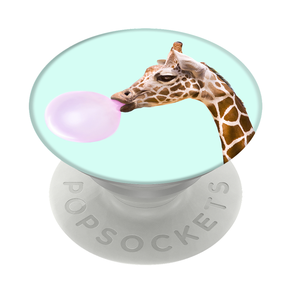 POPSOCKETS PopGrip Bubblegum Giraffe Handyhalterung, Mehrfarbig