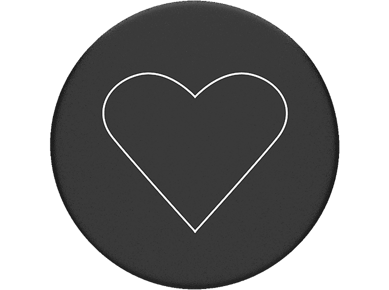 POPSOCKETS PopGrip White Heart Handyhalterung, Mehrfarbig Black