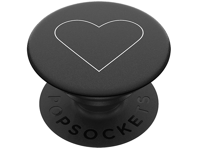 Thumbnail - POPSOCKETS PopGrip White Heart Black Handyhalterung, Mehrfarbig