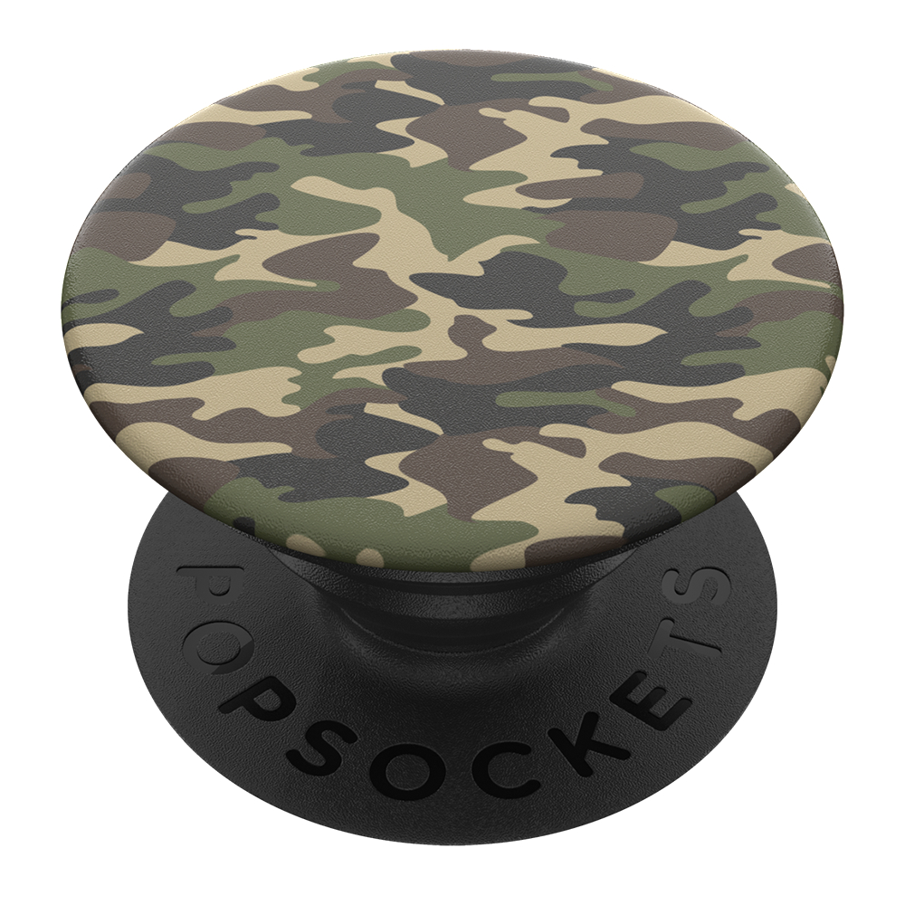 POPSOCKETS PopGrip Woodland Camo Handyhalterung, Mehrfarbig