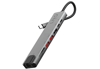 LINQ 8 i 1 PRO USB-C Multiport Hub - Aluminiumgrå
