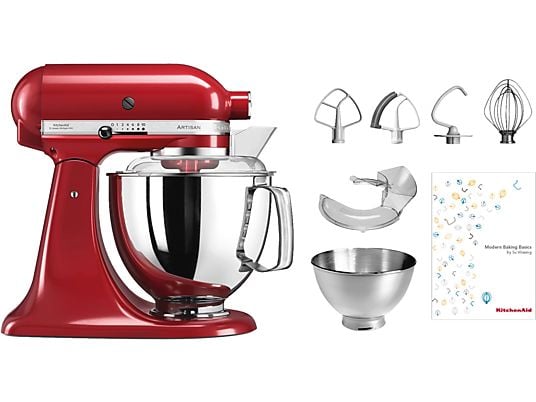 KITCHENAID KSM200 Swiss Edition + Gemüseschneider - Küchenmaschine  (Rot)