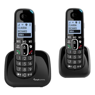 AMPLICOMMS BigTel 1502 - Téléphone sans fil (Noir)