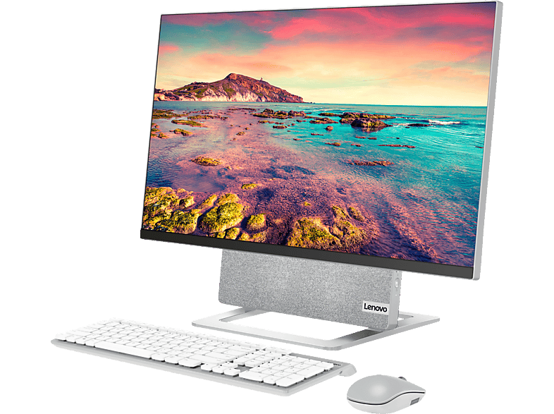 All-in-One AIO Premium 7 7, integriert, SSD, 16 Ryzen™ RAM, TB 1 Yoga 27 LENOVO Zoll Display, Grau/Weiß Radeon AMD mit AMD GB Prozessor, Lenovo PC