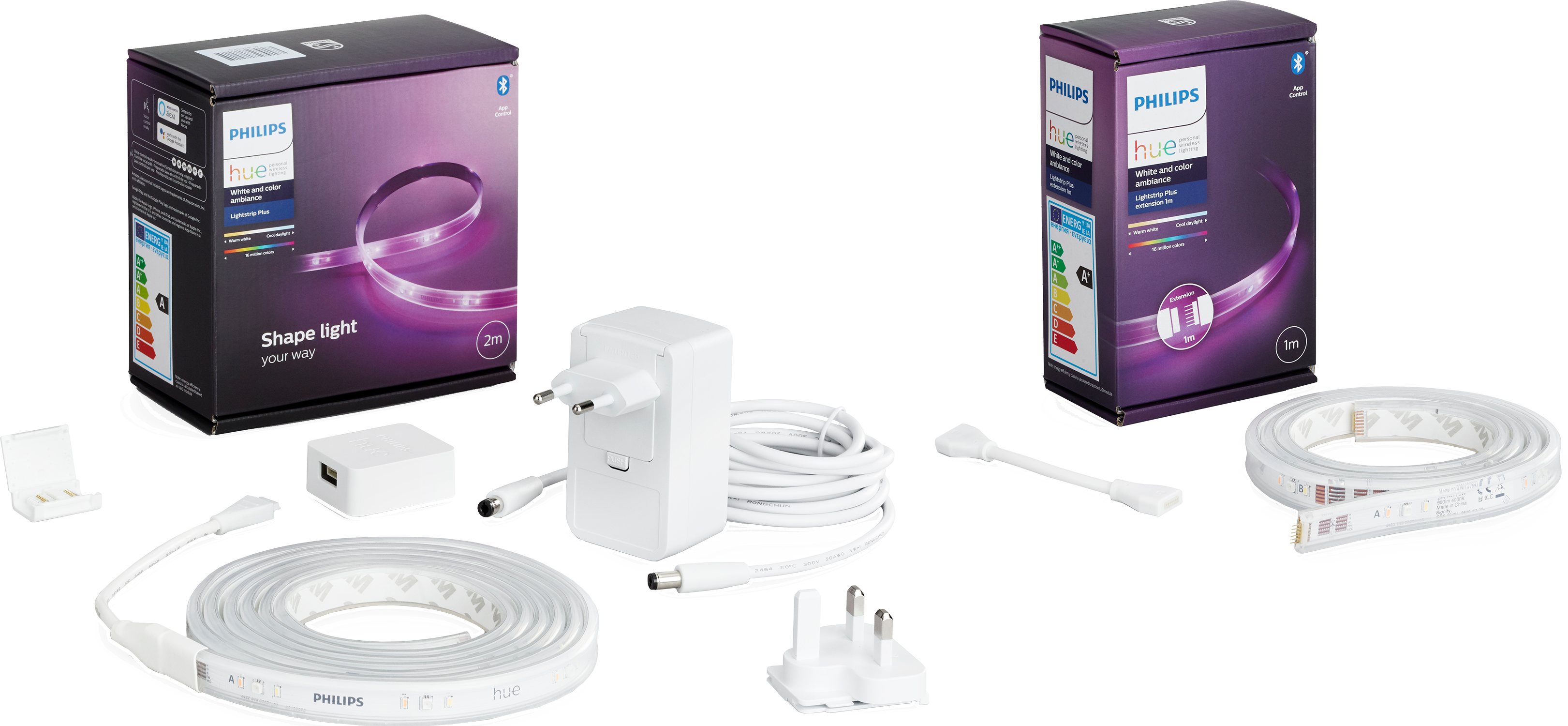 PHILIPS HUE Lightstrip 2m basis + 1m extensie