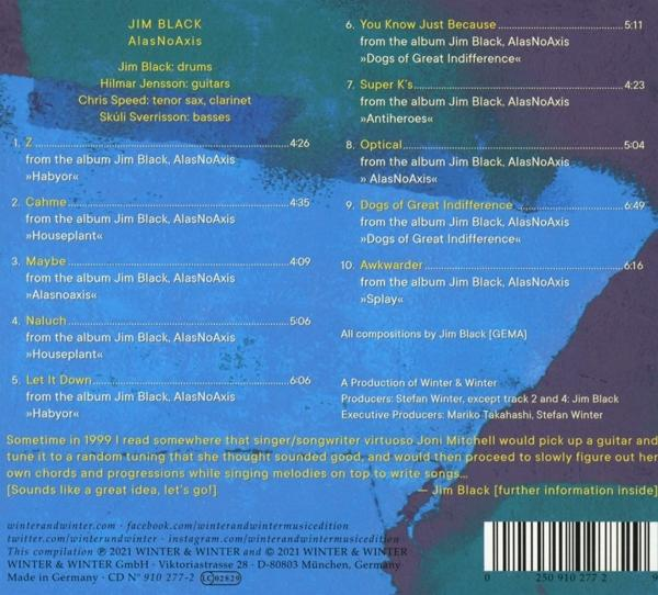 CD-Titelliste mit Künstler- und Songtiteln. Text und Credits auf weißem Hintergrund.