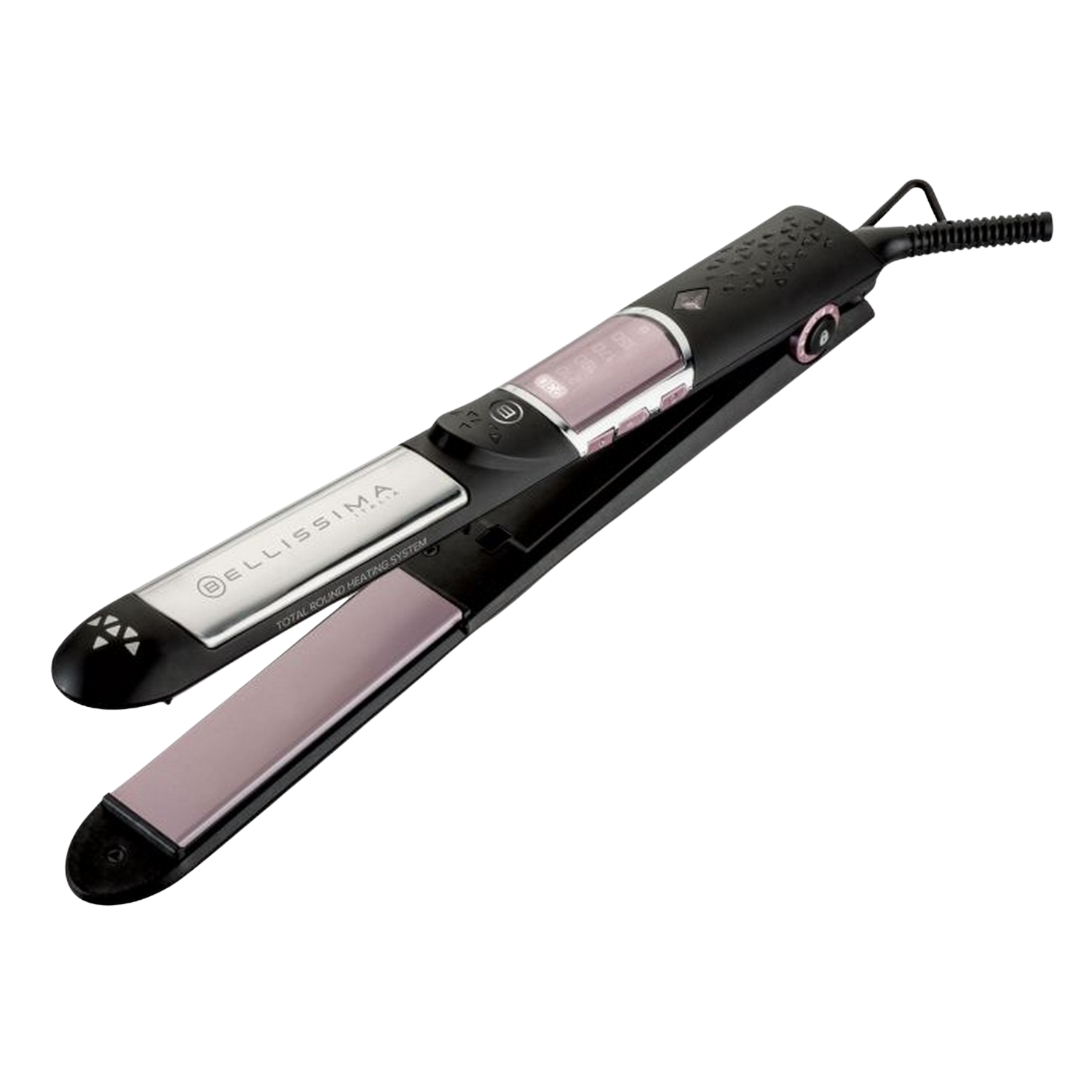 Plancha de pelo - Bellissima Creativity Total Heat B27100, Pantalla LED, Thermo Control, 5 temperaturas, Negro