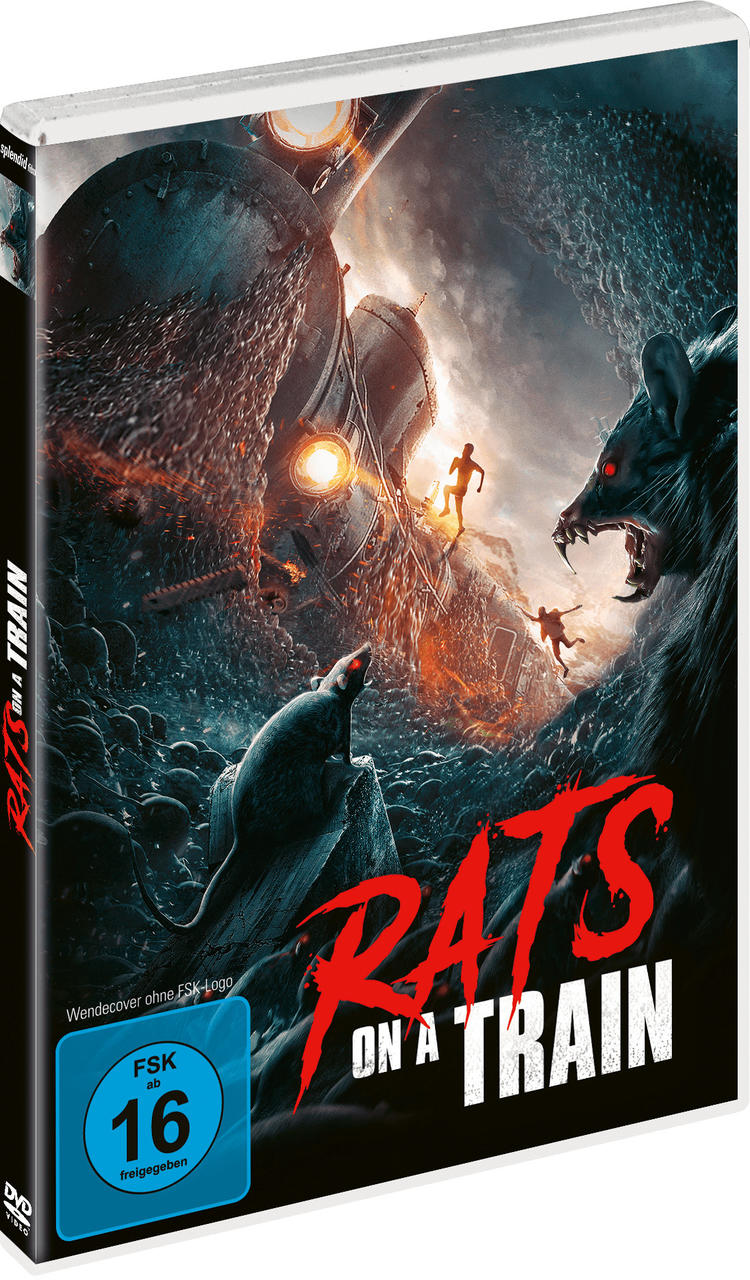 DVD-Hülle von 'Rats on a Train' mit Zug- und Ratten-Artwork.