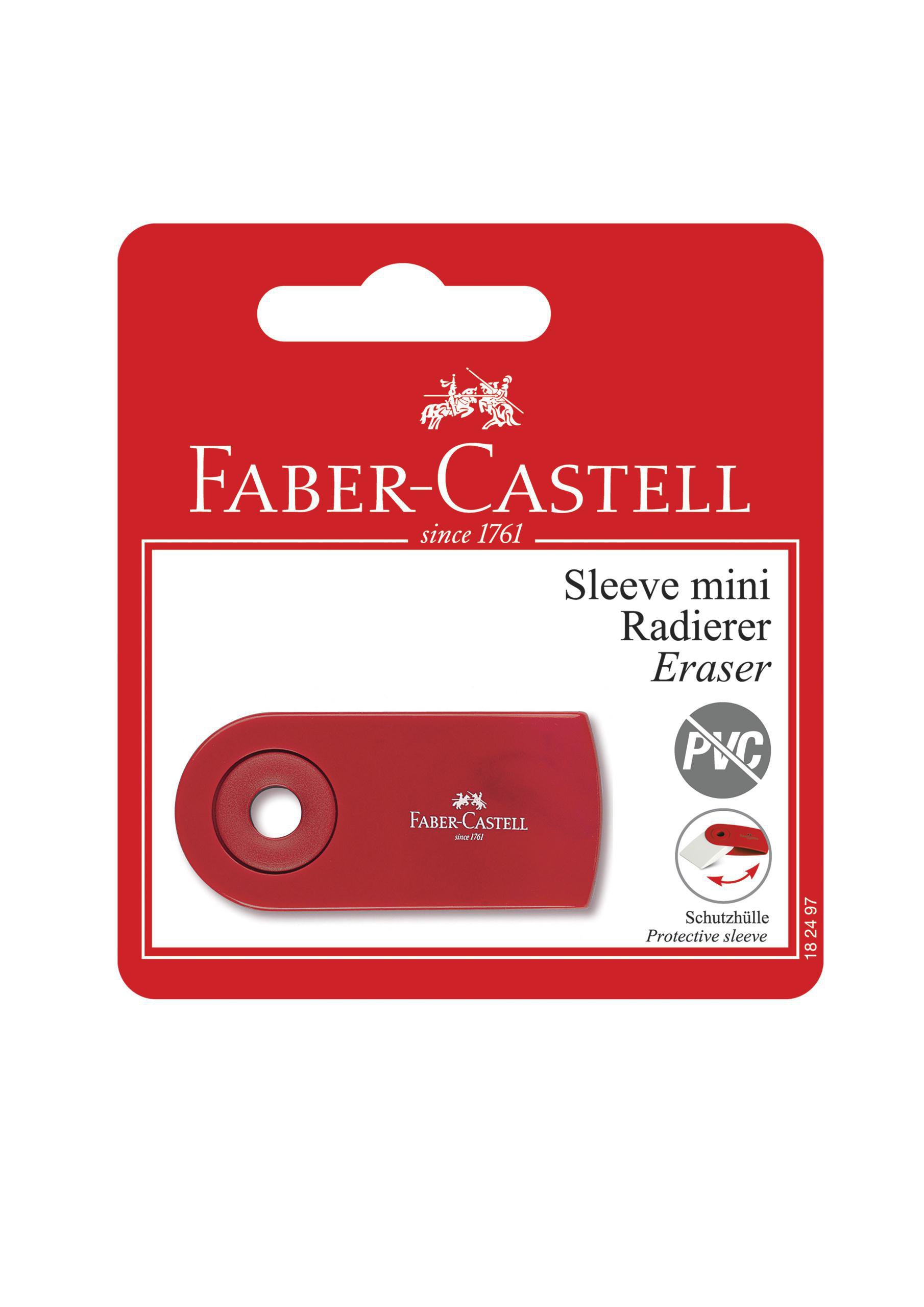 FABER-CASTELL Radierer Sleeve Mini farb. sort. BK D Radierer Farbauswahl nicht möglich