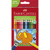 FABER-CASTELL Buntstifte Jumbo Holzgefasster Stift, Mehrfarbig