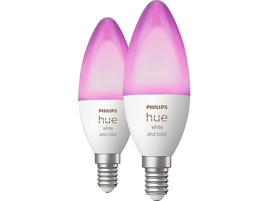PHILIPS HUE White and Color Ambiance Doppelpack E14 - Leuchtmittel (Weiss)