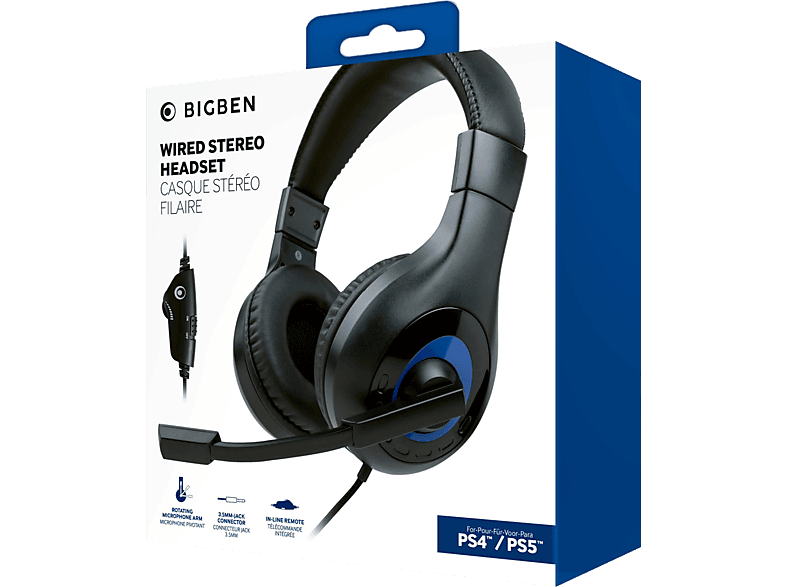 BIG BEN Stereo gaming headset V1, fekete (PlayStation 5)