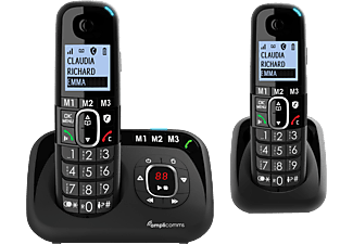 AMPLICOMMS BigTel 1582 - Téléphone sans fil (Noir)