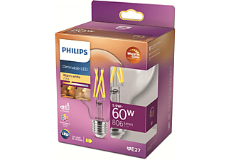 PHILIPS classic WarmGlow 60W LED Lampe Warmweiß