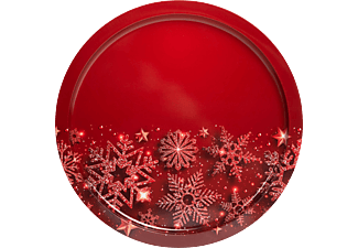 FAMILY CHRISTMAS 55932N Tálca - fém - piros - karácsonyi - 31 cm x 2 mm - 143 g