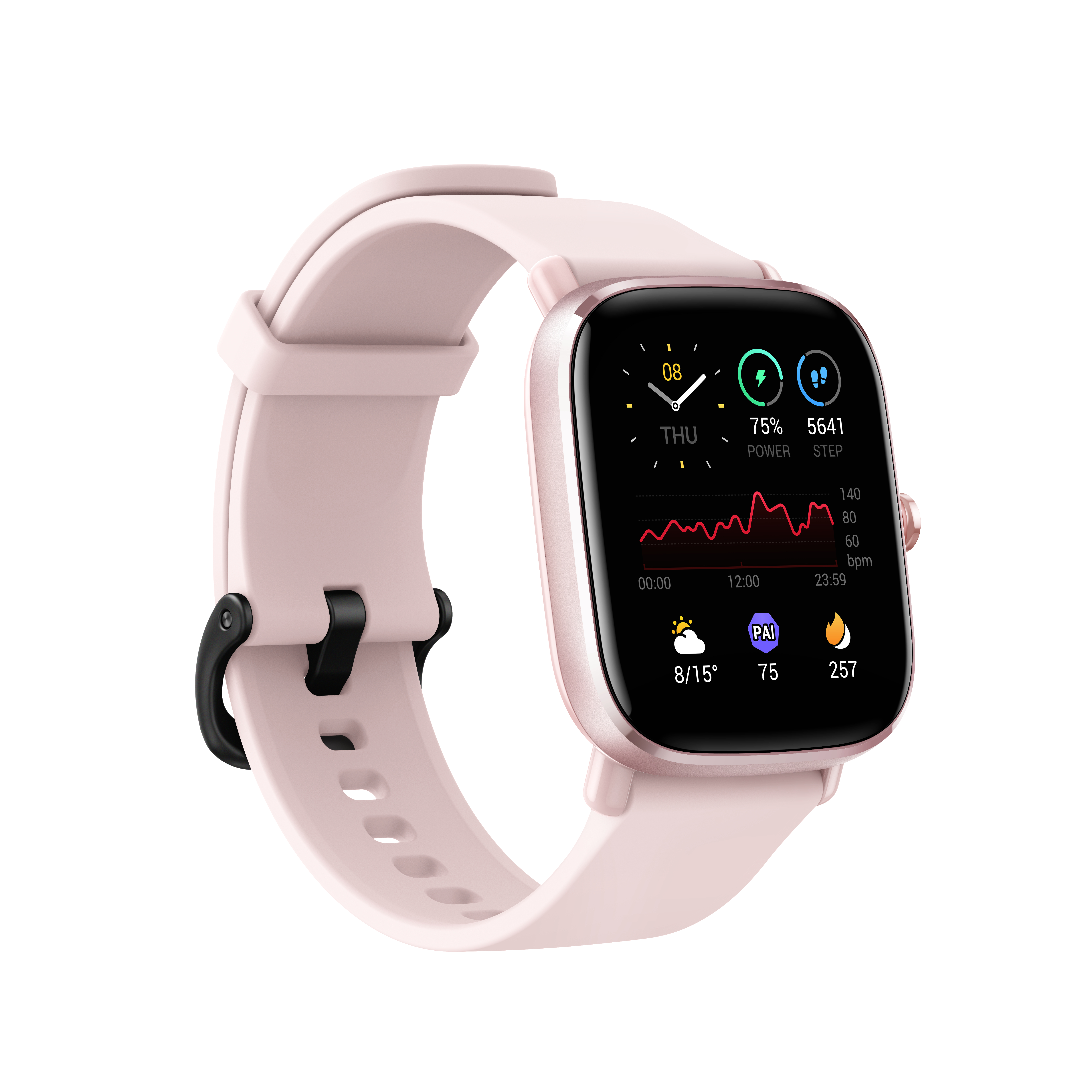 AMAZFIT A2018 GTS 2 mini Smartwatch Aluminium + Kunststoff Fluorelastomerkautschuk, 120 mm + 85 mm, Flamingo Pink