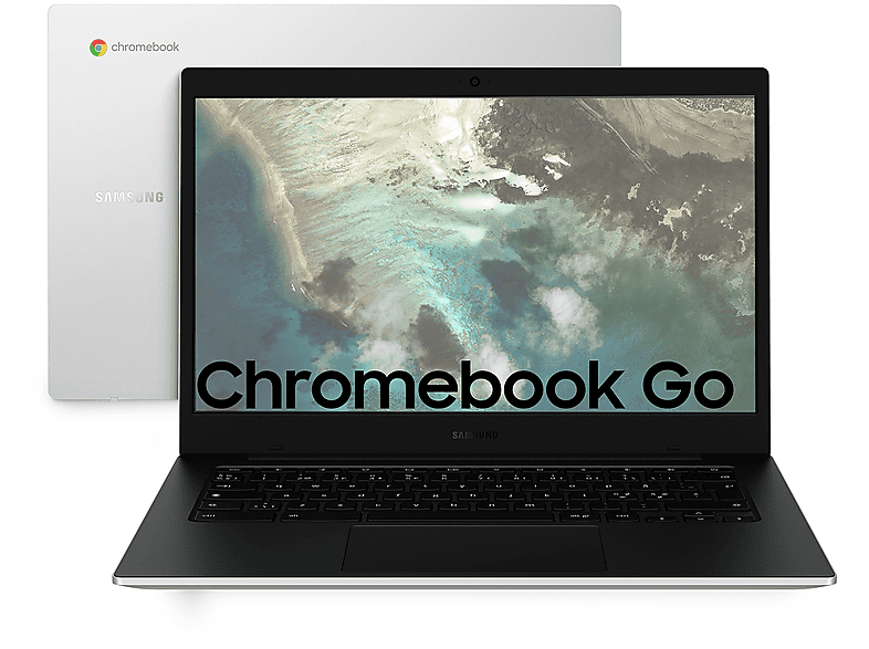 Samsung Galaxy Chromebook Go, 14", processore Intel Celeron N4500, Intel UHD Graphics, 4 GB, 64 GB Flash, Argento Notebook Chromebook