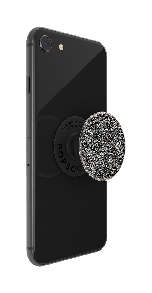 POPSOCKETS PopGrip Glitter Black Handyhalterung, Mehrfarbig