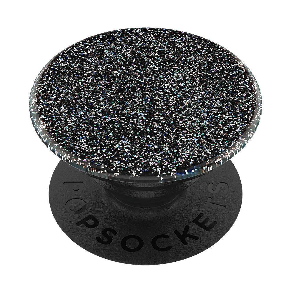 POPSOCKETS PopGrip Glitter Black Handyhalterung, Mehrfarbig