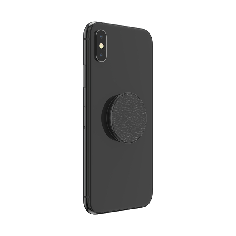 POPSOCKETS PopSockets PopGrip Vegan Leather Black Handyhalterung, Mehrfarbig