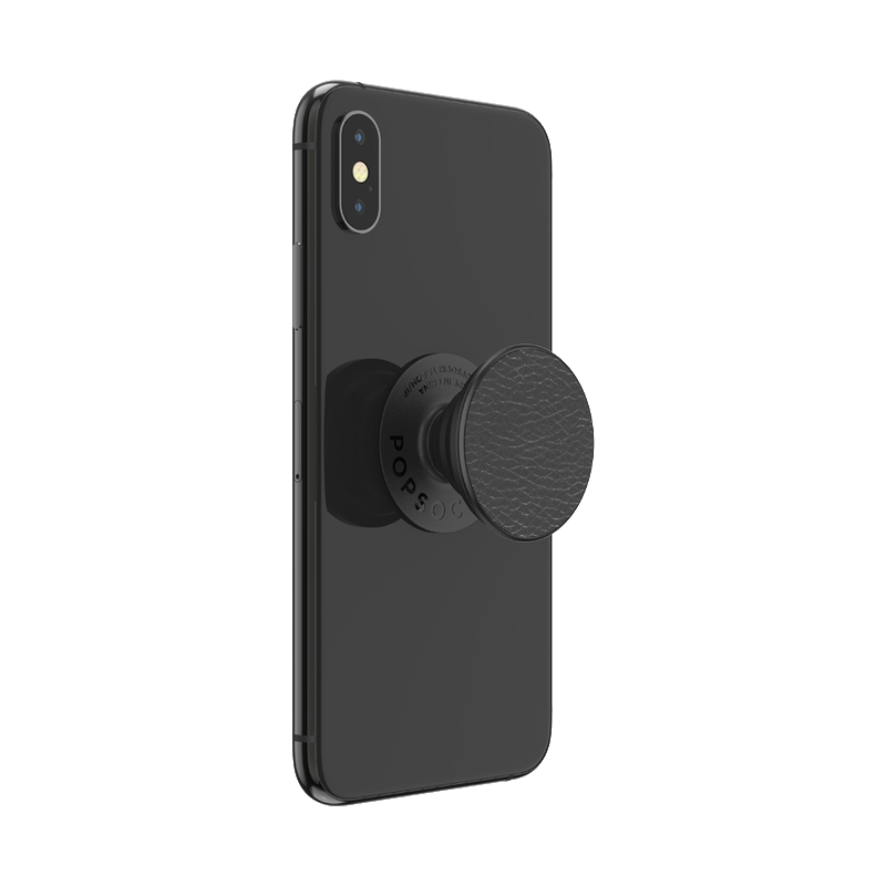 POPSOCKETS PopSockets PopGrip Vegan Leather Black Handyhalterung, Mehrfarbig