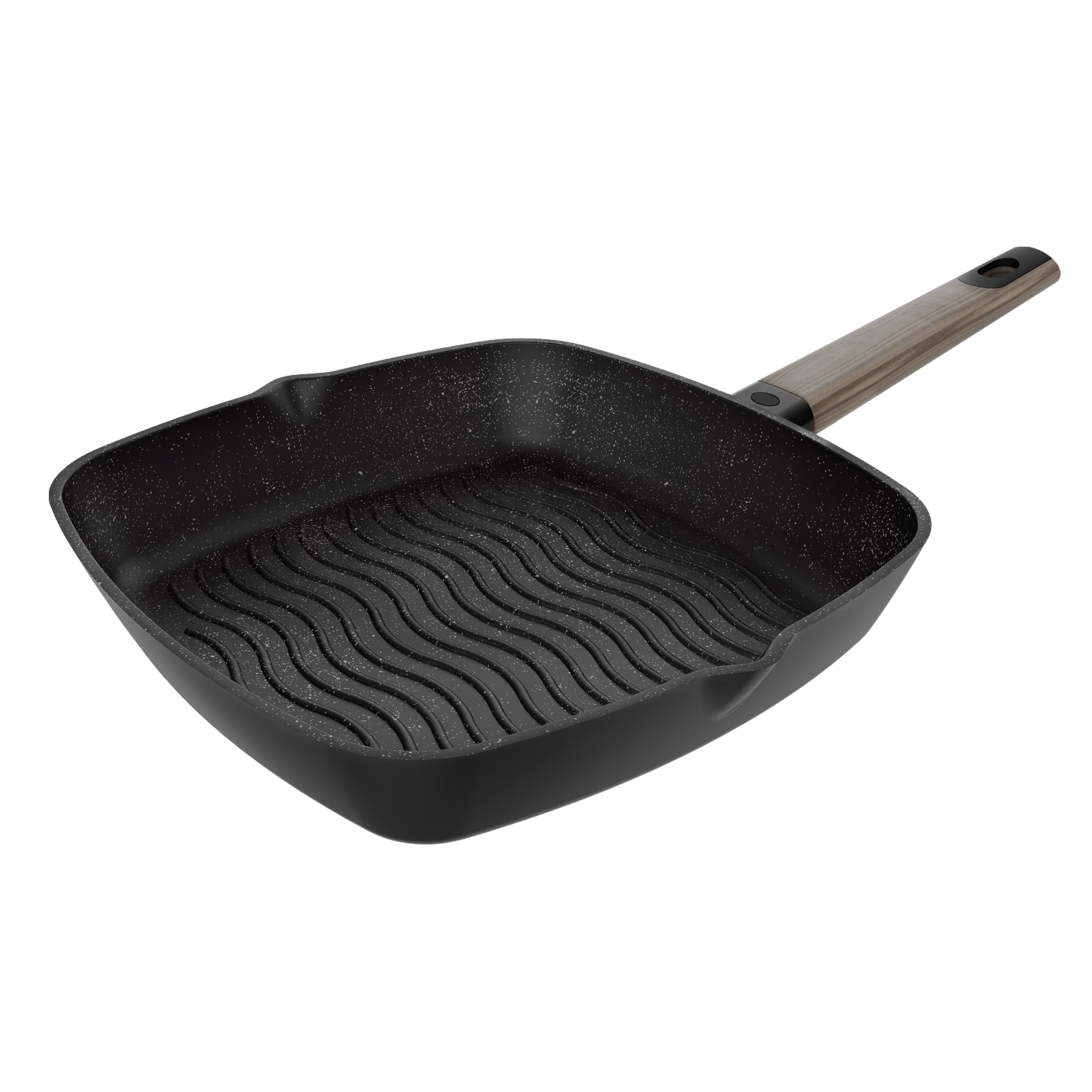 Sartén - Cecotec Polka Excellence 28 Grill Force, Revestimiento antiadherente Premium de Teflon™ Nonstick Coating, Negro