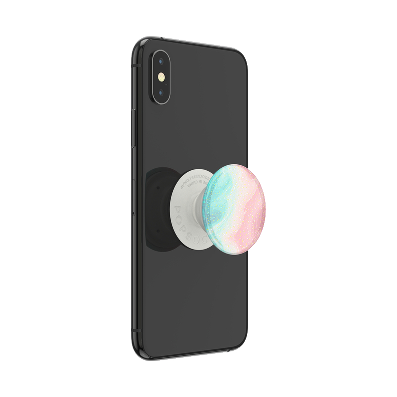 POPSOCKETS PopGrip Glitter Peach Shores Handyhalterung, Mehrfarbig