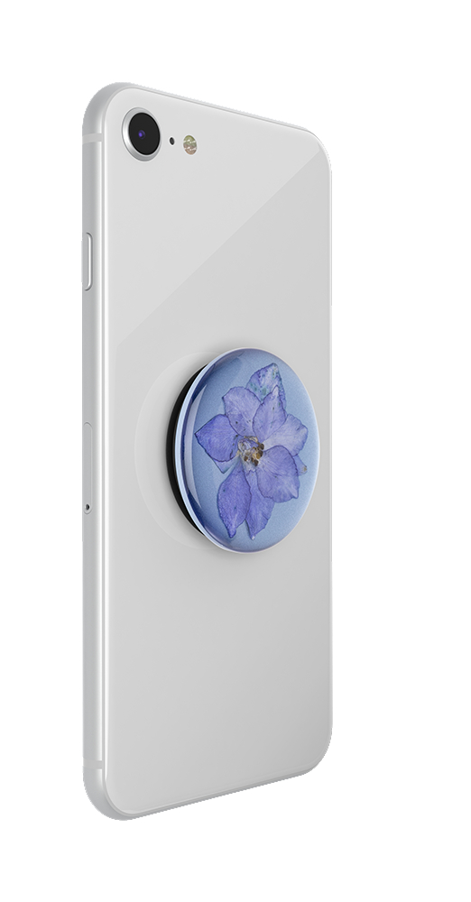 POPSOCKETS PopGrip Pressed Flower Larkspur Purple Handyhalterung, Mehrfarbig