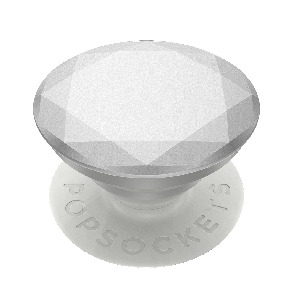 Handyhalterung, POPSOCKETS Diamond Metallic PopGrip Silver Mehrfarbig