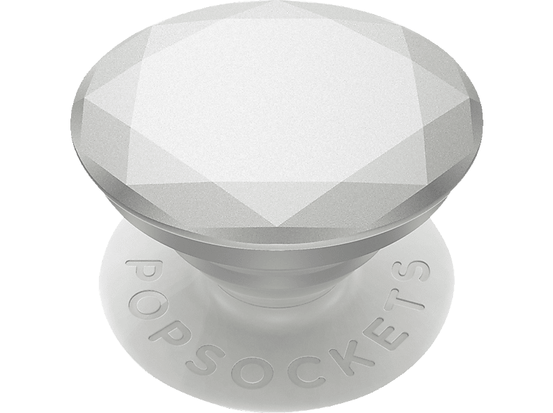 POPSOCKETS PopGrip Metallic Diamond Silver Handyhalterung, Mehrfarbig
