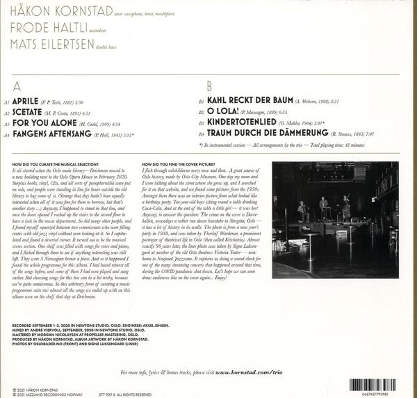 Hakon Trio Kornstad - For You Alone  - (Vinyl)