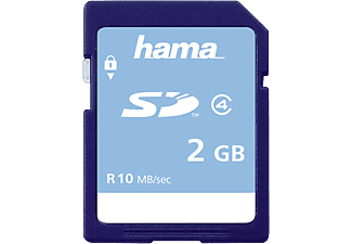 HAMA hama Class 4, SD, 2 GB - SDHC-Schede di memoria  (2 GB, 10 MB/s, Nero/Grigio)