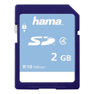 HAMA 10MB/S CL4 - SDHC-Cartes mémoire  (2 GB, 10 MB/s, Noir/Gris)