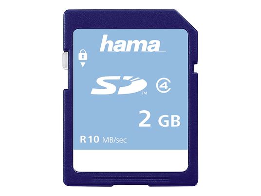 HAMA 10MB/S CL4 - SDHC-Cartes mémoire  (2 GB, 10 MB/s, Noir/Gris)