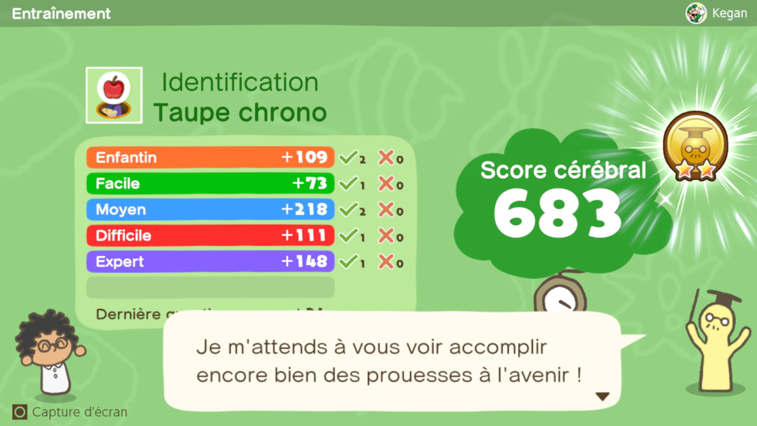 Screenshot van een game met een score van 683 en een personage.