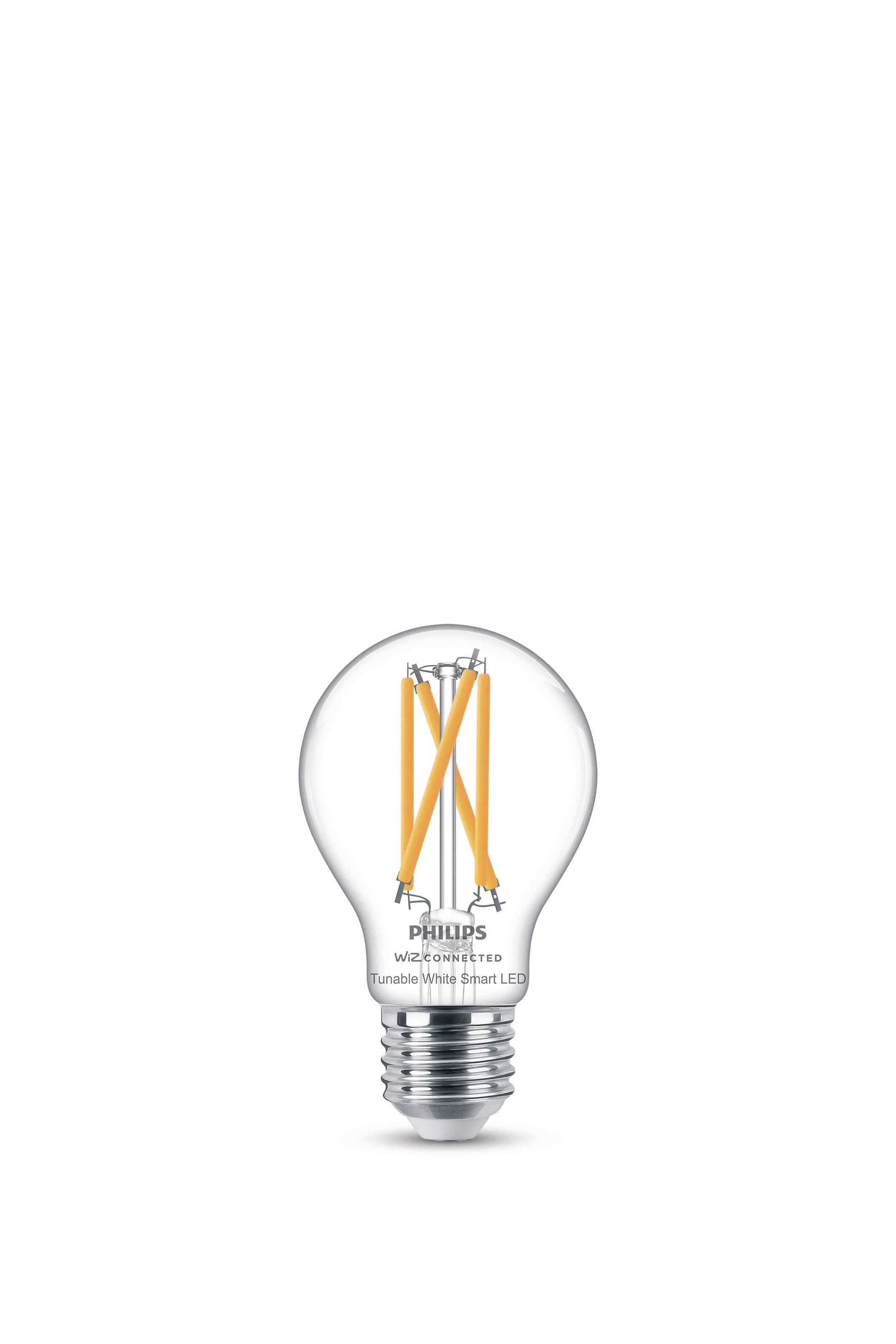 PHILIPS Smart Filament Glübirne Standardform LED (TW) Clear Kelvin 2700-6500 Einzelpack Smart 60W