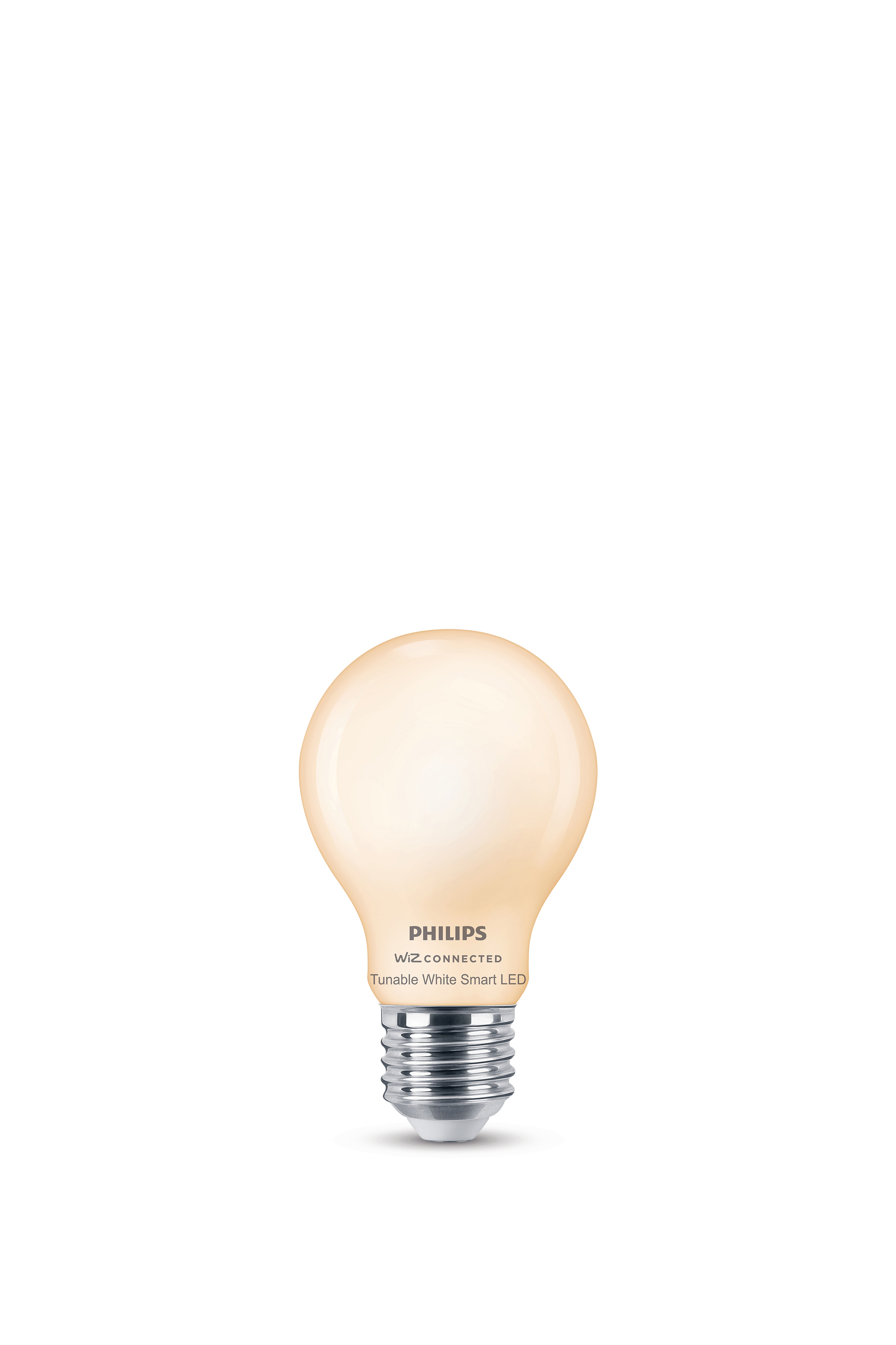 Philips Wiz Smart LED-Glühbirne. Hellgelbe Farbe.