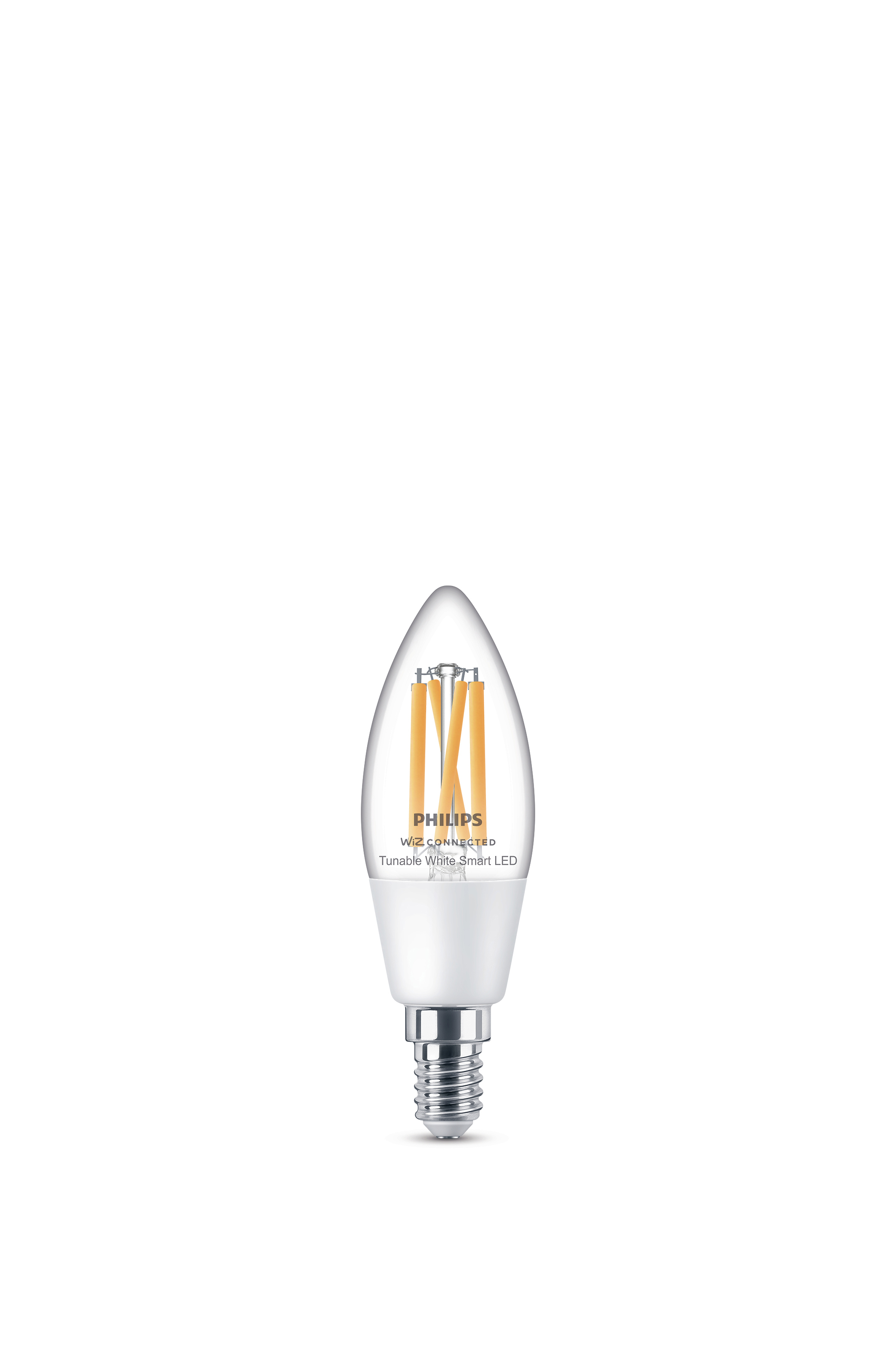 PHILIPS Smart LED Kerzenform Filament (TW) Clear Smart 2700-6500 Glübirne Einzelpack Kelvin
