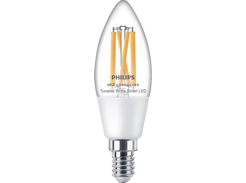 PHILIPS Smart LED Kerzenform Filament Clear (TW) Einzelpack Smart Glübirne 2700-6500 Kelvin