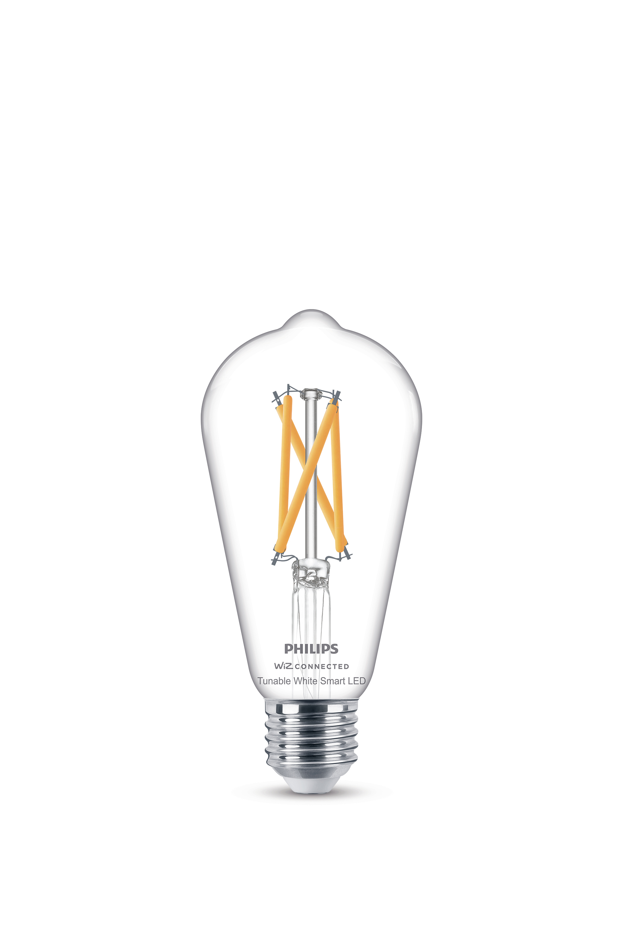 Glübirne Kelvin PHILIPS Edisonform Smart Einzelpack Filament 60W (TW) 2700-6500 LED Clear Smart
