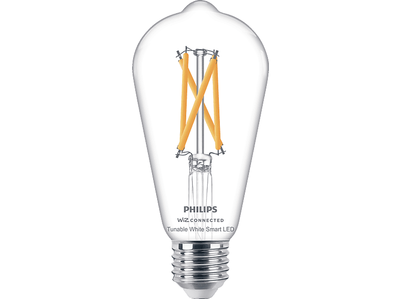 PHILIPS Smart LED 60W Edisonform Clear Filament Kelvin Smart (TW) Einzelpack Glübirne 2700-6500