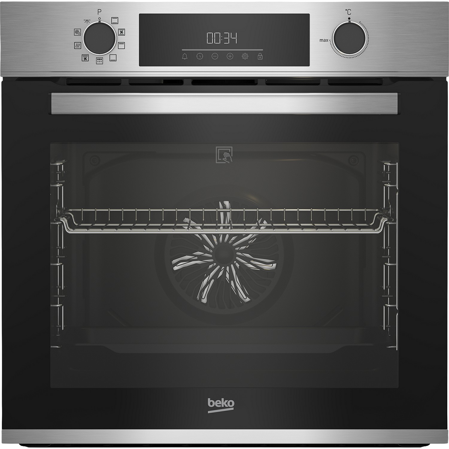 Horno - Beko BBIE12300XP, 72 l, Multifunción, Pirolítico, 59.40 cm, Inox